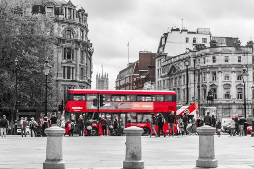 London-Bus am Trafalgar Square